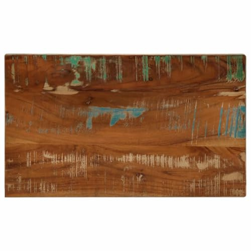 XHNIFBN Tischplatte 40x30x3,8 cm Rechteckig Massivholz Altholz - Rustikale Ersatzplatte für Couchtisch Beistelltisch und Esstisch - Handgefertigte Holztischplatte Unikat Bunt