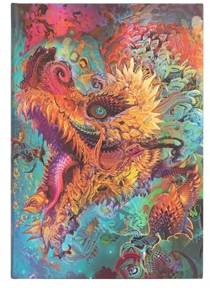 Humming Dragon (Android Jones Collection) Midi Unlined Hardcover Journal: Hardcover, 120 gsm, ribbon marker, memento pouch, elastic closure