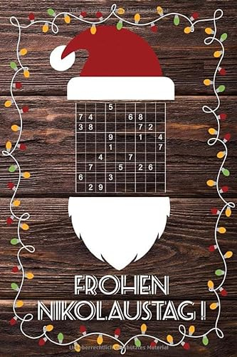 Sudoku vom Nikolaus gebracht: Kleines Rätselbuch in A6 Format | Tolles Nikolausgeschenk für Erwachsene | Passt in den Stiefel