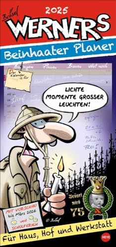 Werner Werkstattplaner 2025: Praktischer Wandkalender mit frei einteilbaren Spalten. Humorvoller Terminkalender mit kultigen Werner-Cartoons.