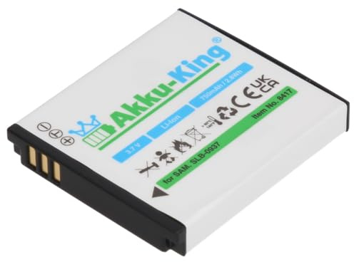 Akku-King Akku kompatibel mit Samsung SLB-0937 - Li-Ion 750mAh - für Digimax L830, NV4, PL10, NV33, L730, CL5, i8