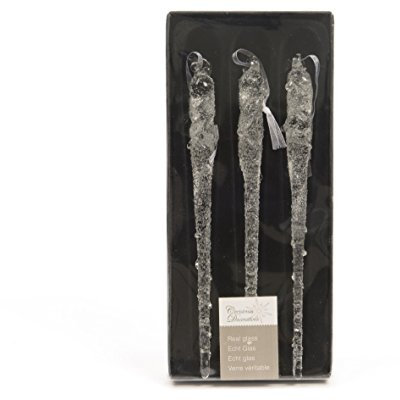 Glas-Eiszapfen Frost Kaemingk Weinachten Dekoration Deko xmas