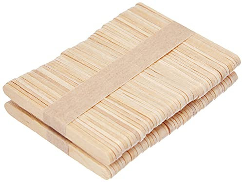 silikomart | 100 Mini-Holzstiele für Eis und Eis am Stiel, Buchenholzstäbchen für Eisformen, 72 x 8 mm, h 2 mm, Made in Italy