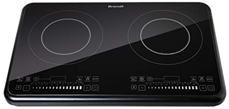 Brandt - TI2FSOFT - Plaque Induction Posable - Table de Cuisson - Noir - 2 Foyers - 3400W - - 10 Positions et Touche Booster - Fabriqué en France