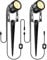 ECOWHO Garden Spotlights 2 Packs with 3m Wiring Cable Spike Lights Without Adapter, Only Extension Spotlights Warm White Garden Lights Mains Series (No Plug)
