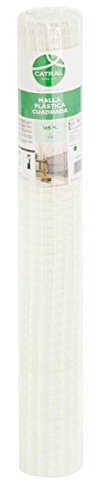 Rollo Malla PLASTICA Cuadrada Blanca 1 X 3M, Cuadro 0.50CM