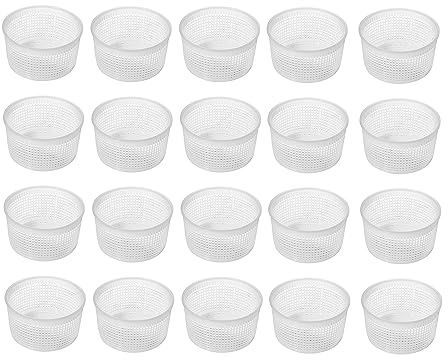 AlcoFermBrew 20 x Käseform 9x5.2cm - 0.35kg - Caciotta – Käseformen | Korb | Käseherstellung | Lab