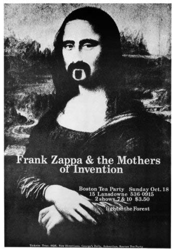 QINGAIWEI Frank Zappa Poster ~ Mona Lisa Boston Tea Party ~ Exklusives UK Import ~ 24x33
