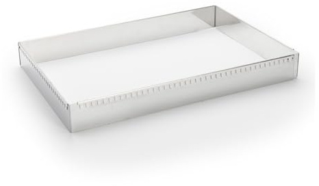 De Buyer - Cadre à entremets rectangle extensible en inox - 43 x 29 x 5 cm (max 56 x 84 x 5cm) -