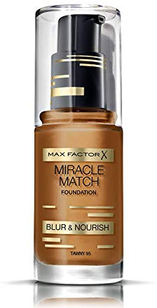 Max Factor Miracle Match Foundation Tawny 95 (Three Pack 3x30ml)
