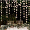 Decor365 Glitzernde Papierdekoration, Champagner-Gold, Kreise, Punkte, Girlande, Party, Luftschlangen, Wimpelkette, Hintergrund, hängende Dekoration. Banner, Hochzeit, Junggesellinnenabschied