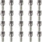 Ellis Excellence Set di 20 bulloni per cerchi in lega, M12 x 1,5, sede conica, filettatura 26 mm, compatibili con auto BMW (argento)