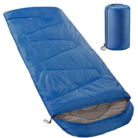 aqua-textil Schlafsack Outdoor XXL mit Kapuze 220 x 85 cm Sommer Schlafsack kleines Packmaß Deckenschlafsack Ultraleicht leichte Decke mit Reißverschluss Sommerschlafsack für Erwachsene Camping