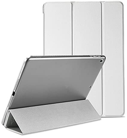 Smart Case For Apple iPad 9th Generation 10.2 (2021) Model A2603 and A2604 Magnetic Stand Cover (Silver)
