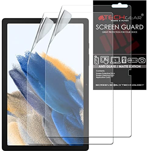 TECHGEAR 2 Stück Anti Glare Matt Displayfolie Kompatibel mit Samsung Galaxy Tab A8 10.5 Zoll, Matt Displayfolie, Matte Blendschutz Schutz folie für Samsung Tab A8 2021 (SM-X200 / SM-X205)