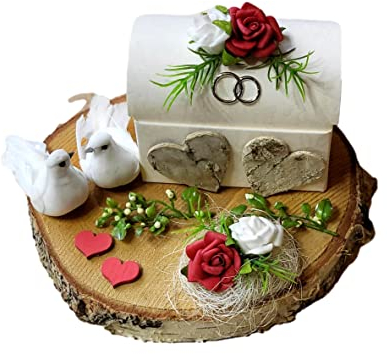 Geldgeschenk Hochzeit Geschenkverpackung Geld verschenken Baumscheibe rot