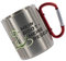 Crealuxe Edelstahltasse mit Karabiner - Mein Boot - meine Regeln - 330ml, Tasse bedruckt, Kaffeetasse, Bürotasse, Metalltasse mit Name