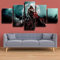 TONATO Canvas Bilder 5 Stück Kunstdruck Moderne Wandbilder Wanddekoration Assassins Creed Ezio Auditore - Kunstdruck,L