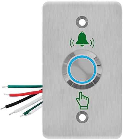 GAGALOR Waterproof Doorbell Button Lighted Push Switch With LED NO&NC Stainless Steel 86 * 50mm