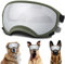 NICERINC PET Hunde-Sonnenbrille mit UV-Schutz und verstellbarem Riemen, geeignet für große Hunde, Augenschutz, weiche Hundebrille in Armeegrün Silber, Large