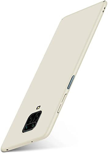 moex Alpha Case für Xiaomi Redmi Note 9 Pro Hülle Ultra Dünn, Schutzhülle mit erhöhtem Kameraschutz, Slim Cover Hardcase Backcover, Dünnste Handyhülle Minimalistisch, Creme