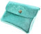 modamoda de P09 Damen Münzgeldbörse Geldbörse Portemonnaie Klein Leder Made in Italy P09, Farbe:Türkis-Metallic