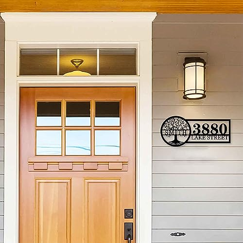 Numeri Civici in Metallo, Targa Con Indirizzo, Regali Di Inaugurazione Della Casa, Cartello Con Indirizzo per Casa, Cartello Con Indirizzo in Metallo Personalizzato, Cartello Con Indirizzo Stradale