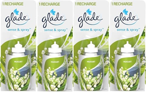 4 x Glade Sense and Spray Refill 18ml - Muguet (Lily of the Valley)
