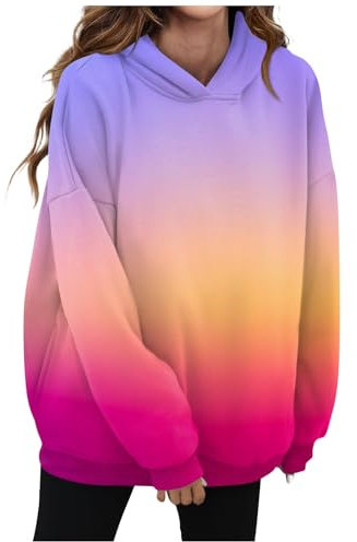 Damen Pullover Herbst Hoodie Modische Hoodies & Sweatshirts Kapuzenpullover Für Damen Sweatshirts Für Damen Hoodie Damen Oversize Oberteil Damen Damen Pullover Elegant Damen Oberteil(3-Hot Pink,XXL)