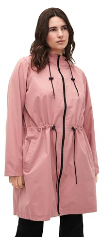 Zizzi Damen große Größen Parka Wasserabweisende Kapuze Größe Gr L (50/52) Ash Rose