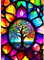 AIRDEA 30x40cm Diamond Painting Erwachsene, Buntes Traumbaum-Buntglas 5D Diamond Painting Bilder Erwachsene, DIY Diamantmalerei Bastel Set Nach Zahlen Heimdekor Geschenk