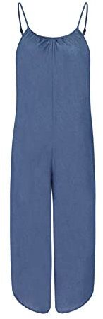 Donna Denim Salopette Jeans Gamba Larga Stampa Taglia Grossa Tuta Jumpsuit Tutina Intere Pantaloni maternità Oversize Tuta Romper Jeans Salopette Donna Estiva Elegante Pantaloni Tutina