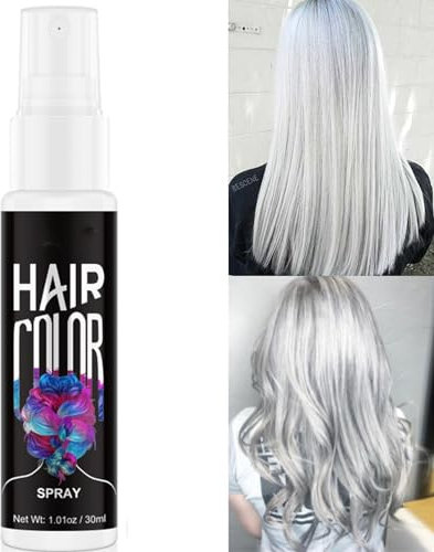 Temporary Hair Dye,Hair Colour Spray,Crazy White Hair Spray Temporary, Washable Temporary Hair Colour Instant Styling,Instant Hair Dye for Christmas, Halloween, Birthdays,Party,Cosplay