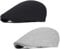 Malaxlx 2 Stück Schwarz Hellgrau Schiebermütze Schirmmütze Herren Barett Cap Newsboy Flat Cap Baskenmütze Zeitungsjunge Caps Gatsby Ivy Irish Hat