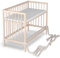 Sämann Baby Beistellbett 60x120 cm mit Premium Matratze SleepPlus - nutzbar von 0 bis 4 Jahre - umbaubar zum Babybett -Gurtsystem & höhenverstellbar - Natur (mit SleepPlus Matratze, Natur)