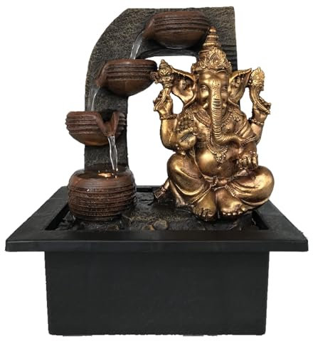 Ganesha Wt Gobelets à eau Décoration d'intérieur avec lumières LED
