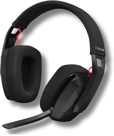The G-Lab - Korp Platinium - Cuffie gaming wireless Tripla Modalità: Bluetooth, 2.4GHz e cablato. - Cuffie PS5 /PS4/PC/Androïd/IOS - Audio Stereo di Alta Qualità, Bassa Latenza, Durata 45h – Nuovo