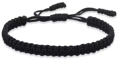 AVRUYPI Glücksarmband, Geflochtenes Freundschaftsarmband, Handgefertigt, Tibet Stil, Einstellbares Handgelenk Armband, Segeltau Armband, Für Teen Männer Frauen