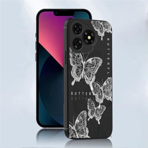 Matt Lackiertes Schmetterling Handyhülle Kompatibel mit Ulefone Note 19 Soft Shell