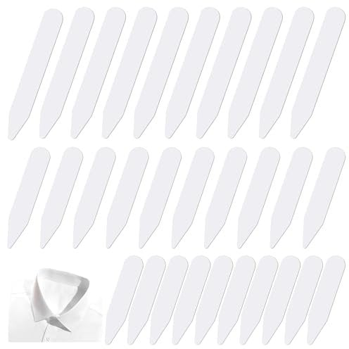 Giantree 30 Stück Kragenstäbchen für Herrenhemden, 5/6/7cm Herren Kragenverstärker aus Stäbchen für einen perfekten Sitz des Hemdkragens Herren Kragenstäbchen Plastik für Herren Vater Ehemann Hemd