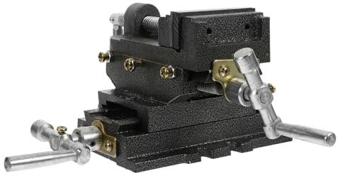 PRETYZOOM Drill Press Vise Clamp Cross Slide Bench Vise for Woodworking Metalworking
