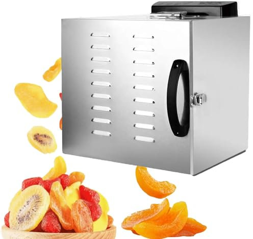 Pet Food Dehydrator Machine,6/8 Trays Stainless Steel Fruit Dryer,Electric Meat Drying Box,24H Adjustable Timer & 30-90℃ Temperature Control,for Jerky Meat Vegetable Herb Pet Treat(6 Trays)