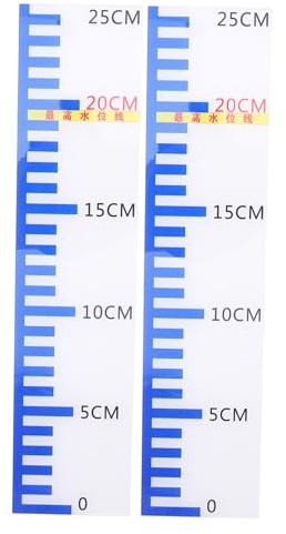 Homoyoyo 2stücke Wasserstandsanzeiger Für Tanks Selbstklebend Mit Reflektierenden Markierungen Für Genaue Wassertiefenmessung Wasserfest Geeignet Für Heimgebrauch