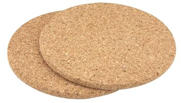 Cole & Bailey Organic Cork Round Trivet Hot Pot Stand Set of 2 Heat Resistant 19 x 1 cm