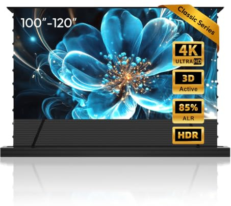 NothingProjector ALR CLR Beamer Leinwand elektrisch bodenstehend 100 Zoll | Für Standard- und UST-Projektoren, 85% Umgebungslicht abweisend, 4K/8K UHD, Keine Montage, Heimkino, Classic Series
