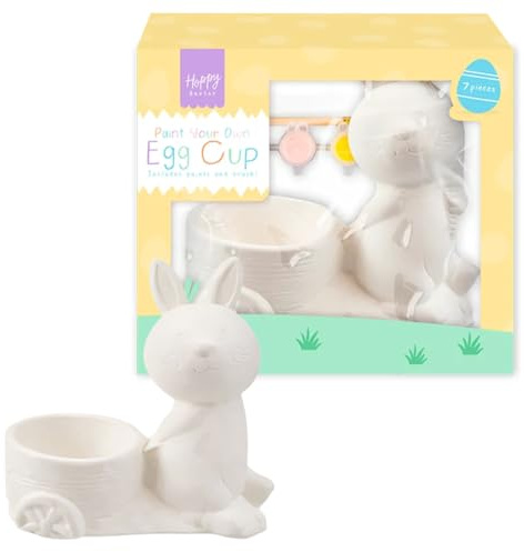 Easter Crafts for Kids 4-12 | Paint Your Own Egg Cup with 5 Paint Pots and Brush | Creative Easter Craft Kit for Kids, Arts and Crafts Easter Gift