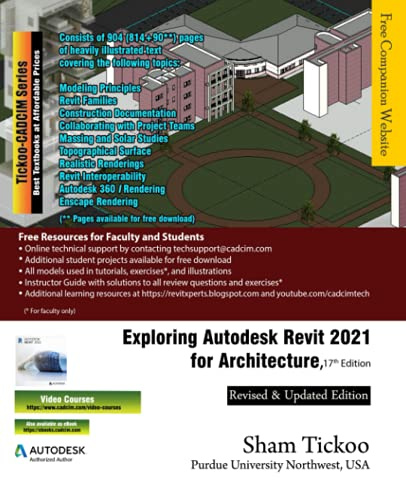 Exploring Autodesk Revit 2021 for Architecture, 17th Edition