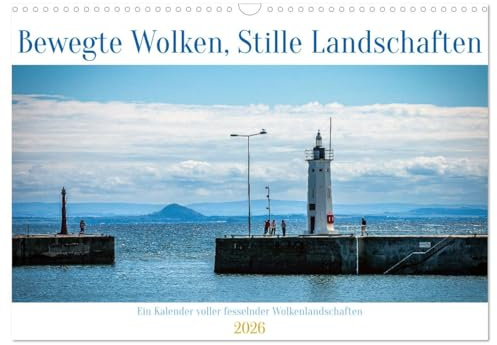 Bewegte Wolken, Stille Landschaften (Wandkalender 2026 DIN A3 quer), CALVENDO Monatskalender: Landschaftsbilder mit dramatischen Wolkenhimmeln (CALVENDO Natur)
