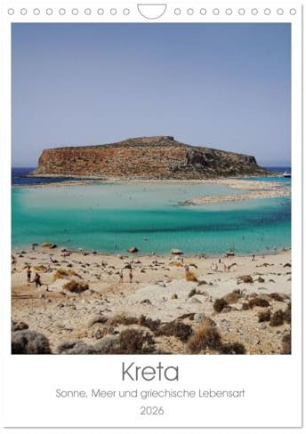 Kreta - Sonne, Meer und griechische Lebensart (Wandkalender 2026 DIN A4 hoch), CALVENDO Monatskalender: Kalender über die griechische Insel Kreta (CALVENDO Orte)