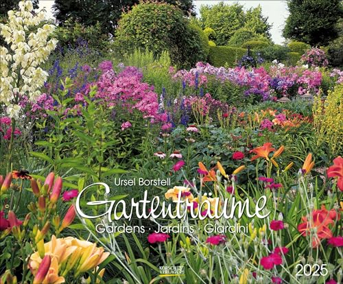 Gartenträume 2025: Großer Wandkalender. Foto-Kunstkalender zum Thema Gärten. PhotoArt Kalender im Querformat. 55 x 45,5 cm